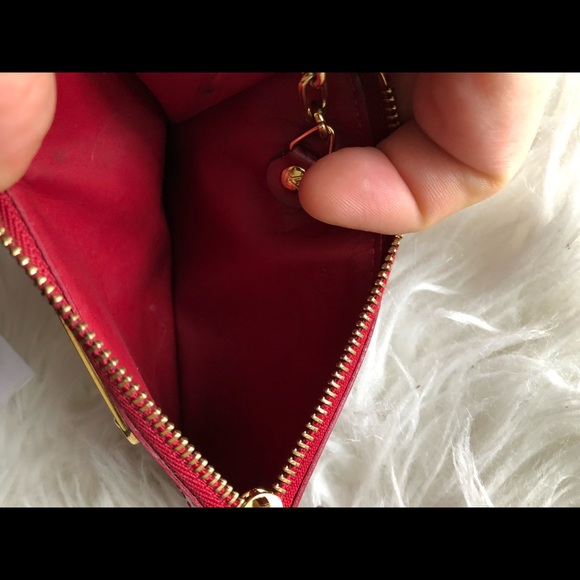 Louis Vuitton clef coin purse keychain wallet red - Picture 6 of 6